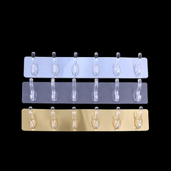 Row hooks, thick transparent coat hooks behind the door, home organizing hooks, no punching hooks, adhesive hooks wholesale