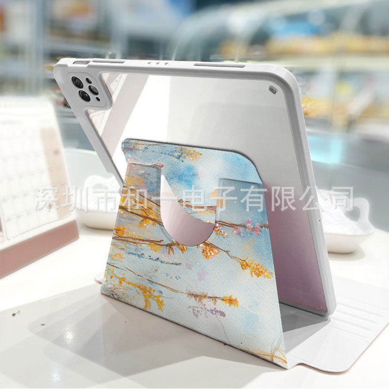 ドロップシッピングカスタマイズされた 30% オフ 360 度回転タブレット保護カバー Apple iPad 用ペンスロット付きスリープウェイク|undefined