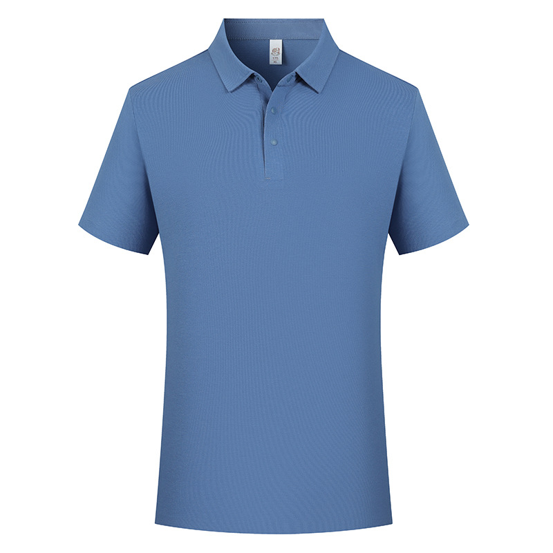 Comercio 50 cuatro cierre sin costura pegamento fresco poliéster algodón amoníaco solapa polo polo hombre personalizado