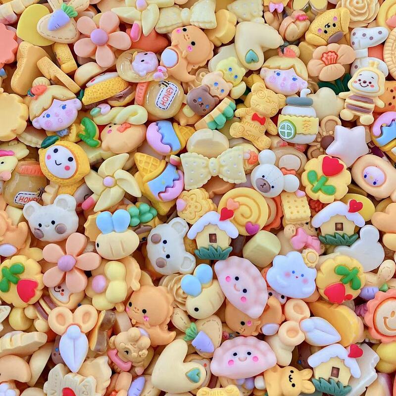 超萌えアニメ系食游福袋樹脂アクセサリーdiyアクセサリー携帯ケースヘアクリップクリームゴムアクセサリー置物|undefined