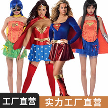 英雄神奇女侠服装万圣节服装皮质角色扮演成人二次元衣服女制
