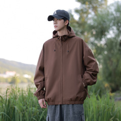 新款时尚休闲夹克春秋美式防水防风情侣户外休闲工装宽松外套夹克