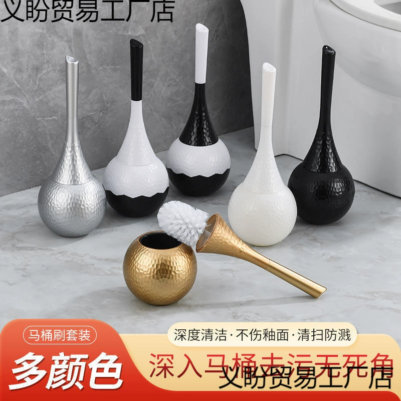 Щетка для унитаза с длинной ручкой, милая напольная для унитаза, ванной комнаты, серебро, золото, черный, белый