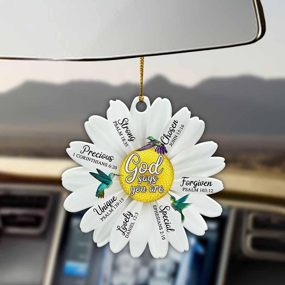 Nuevos productos creativos transfronterizos colibríes acrílico para automóviles colgantes mochila colgantes regalo de cumpleaños decoración para el hogar