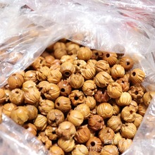 桃木莲花珠子散珠批发雕刻莲花桃木饰品配件配珠饰品手工圆珠