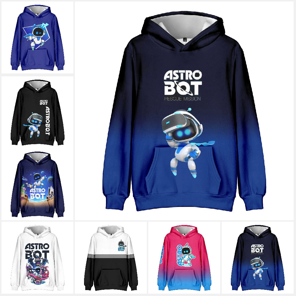 Один за другим через границу Amazon новый astro bot космический робот 3D цифровой досуг с капюшоном свитера