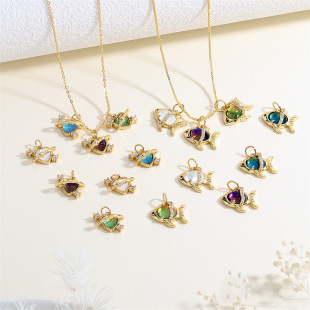 �W���Ldiy����~�18K��ʯ�ɐۻò�ɫˮ�����~�朶��h�������