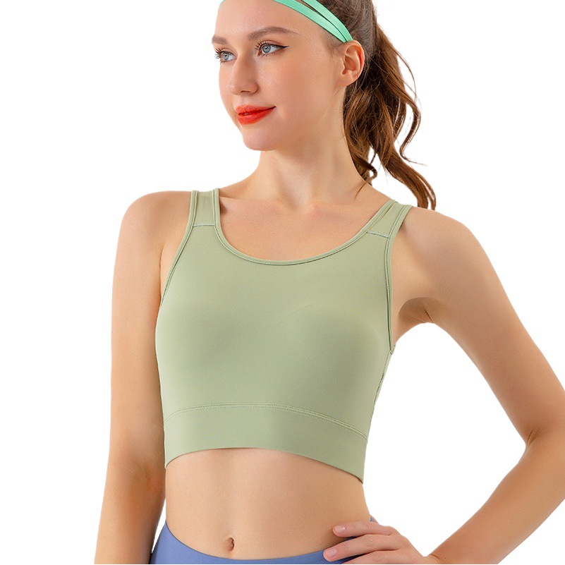 Ropa interior deportiva de las mujeres ropa exterior a prueba de golpes push-up corriendo de alta resistencia belleza espalda transpirable malla fitness sujetador chaleco superior