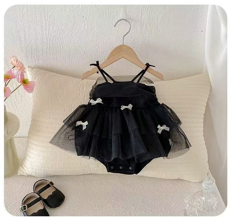 Falda de gasa con tirantes para bebés, falda de pedo, tesoro femenino, vestido de luna llena, vestido de un año, vestido de una pieza, vestido de gasa con tirantes, vestido de verano