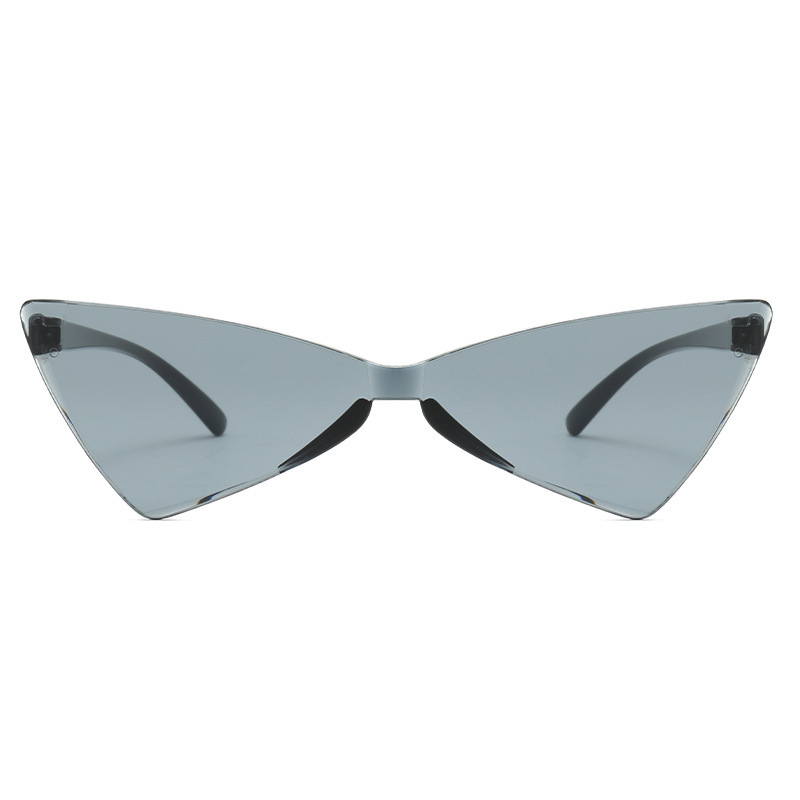 New triangle cat eye rimless sunglasses cyberpunk future sense one-piece sunglasses Butterfly sunglasses New triangle cat eye rimless sunglasses cyberpunk future sense one-piece sunglasses Butterfly sunglasses