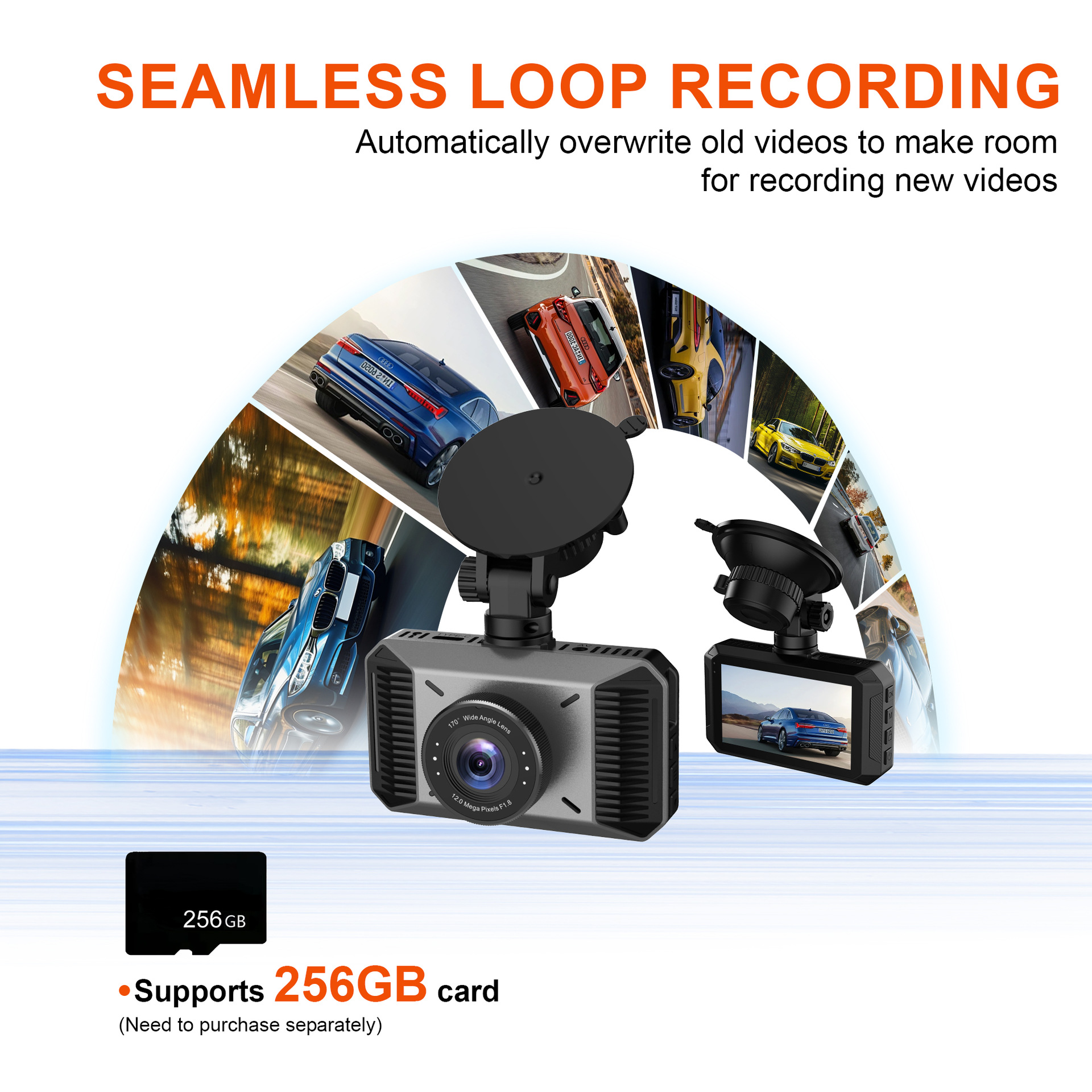 Cross-border 4K Dual Front and Rear Recording Dash Cam 3inch IPS Screen WIFI Mobile Phone Connectivity Night Vision for Export