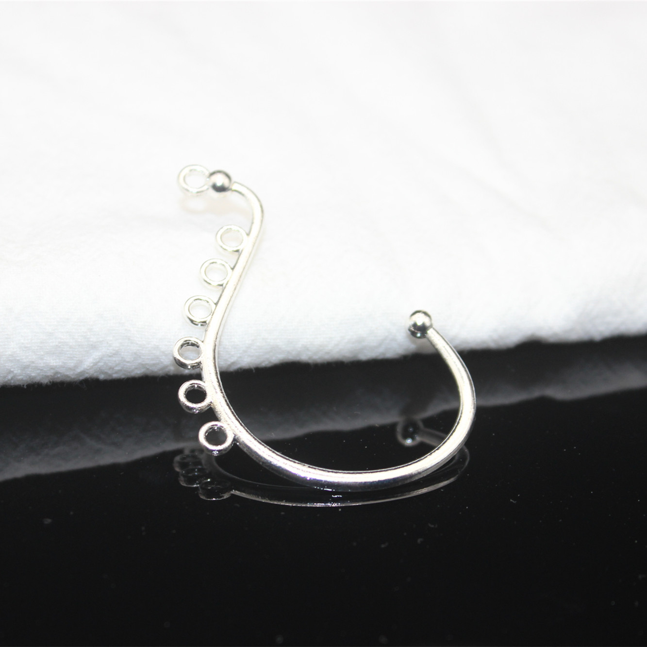 10 PCS/Package Metal Geometric Polished Hook Earring Findings Jewelry Accessories display picture 6