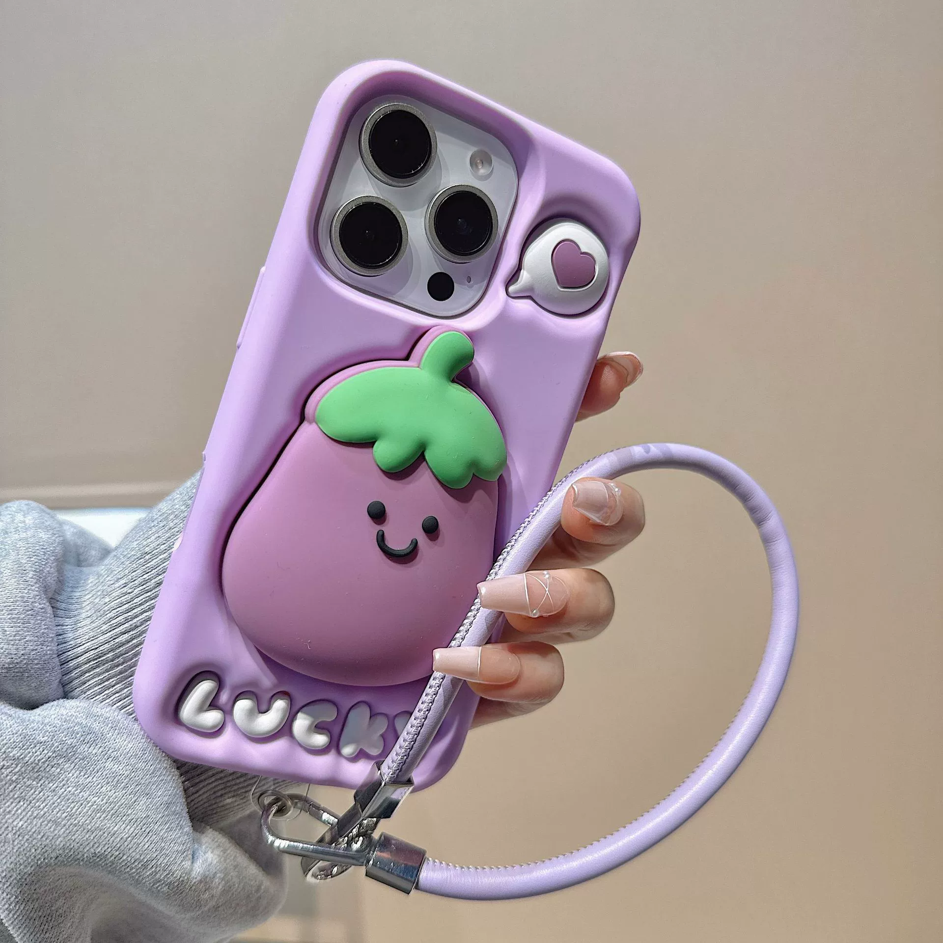 Apple, мультяшный объёмный трубчатый чехол, совместим с iPhone 16, чехол pro, 14, защита от падений