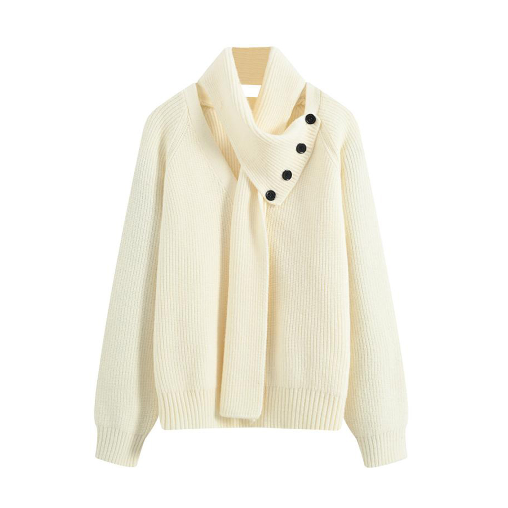 Explosiones transfronterizas de tamaño grande turban desmontable camisa de punto suéter masculino botón de sentido superior otoño invierno fábrica al por mayor