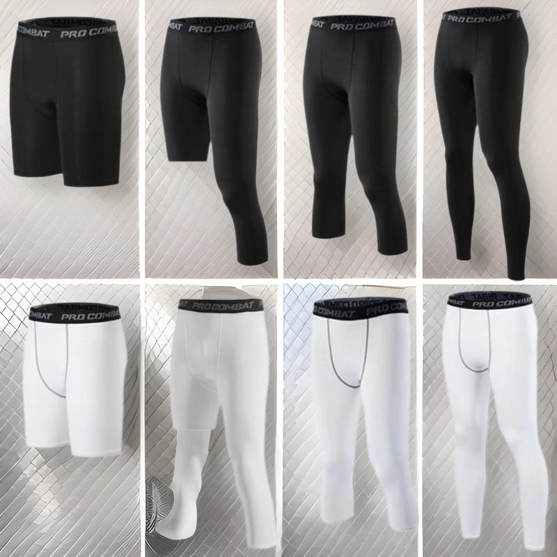 篮球紧身内裤男五分单腿速干高弹运动短裤健身跑步压缩打底裤夏|ms