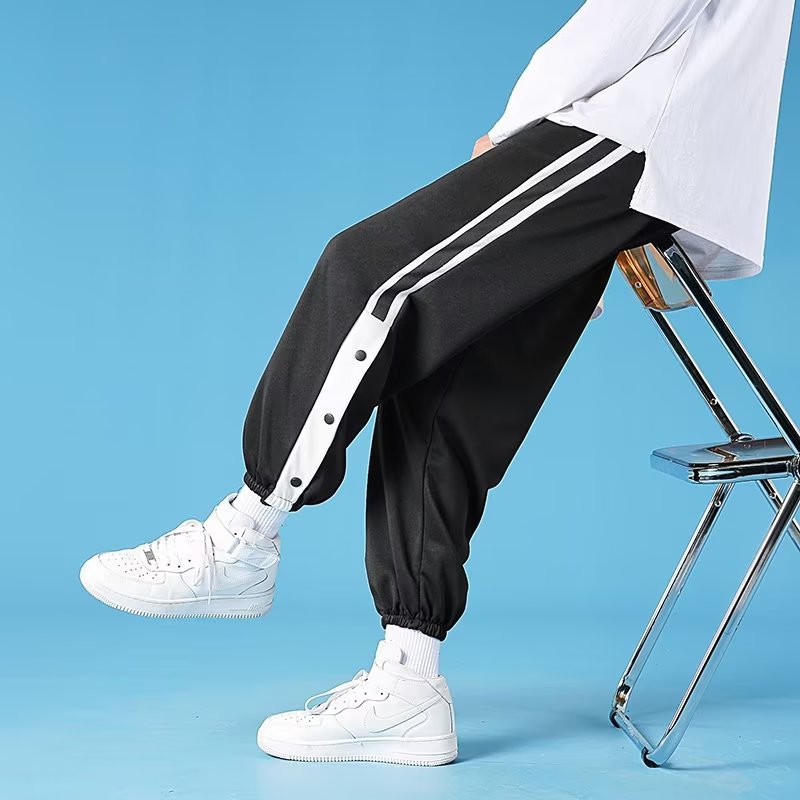 Pantalones casuales primavera y otoño marca de moda suelta pantalones cortos pantalones de hombre Otoño e Invierno moda tobillo-atado Pantalones deportivos