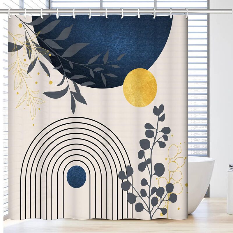 Bloce Bohemian Medieval Shower Curtain Set for Bathroom, 182.88cm X 182.88