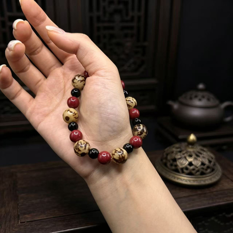 New Chinese-Style Multi-Gemstone Root Flower Bodhi Cinnabar Bracelet for Men and Women, Couple's Cinnabar Bracelet, Live Streaming Stall Supply, Wholesale New Chinese-Style Multi-Gemstone Root Flower Bodhi Cinnabar Bracelet for Men and Women, Couple's Cinnabar Bracelet, Live Streaming Stall Supply, Wholesale