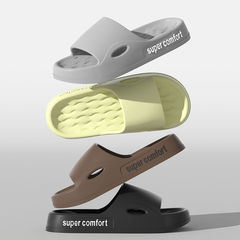 踩屎感涼拖鞋女夏家居情侶防滑室內EVA描漆側面字涼拖鞋工廠批發