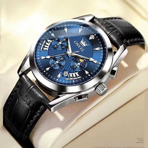 Kuaishou one-time delivery men's business watch three-eye calendar casual sports temperament high-end men's quartz