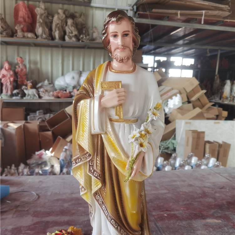 Estatua de San José de Resina para Sala de Estar e Iglesia