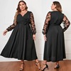 Plus Size Long-Sleeved Dress for Women Long sleeve Easy Large Dress