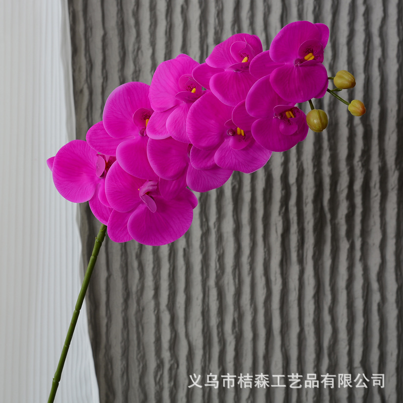 Flores de alta calidad 9 cabezas 7 cabezas 5 cabezas orquídeas mariposa sensación realista tela de seda de película flores falsas decoración de boda nórdica