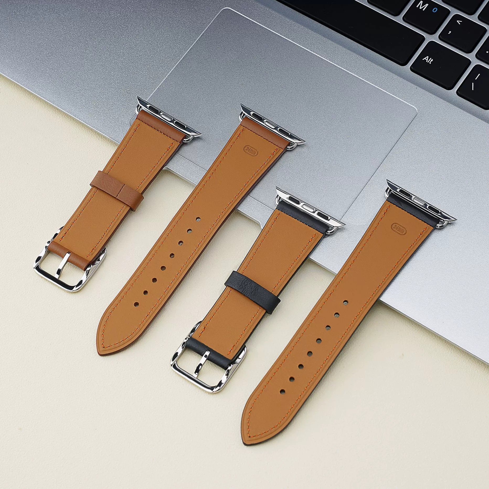 Apple, leather watch strap, 49mm, simple and elegant design, 41mm