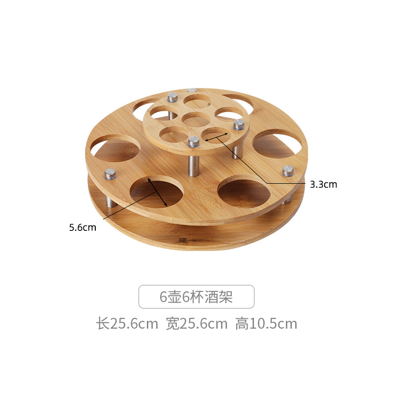 Portavasos de madera de estilo chino titular de la taza de vino blanco titular de la taza de la bala pequeña copa de vino estante de almacenamiento de decoración titular de la taza de bambú hogar estante de madera