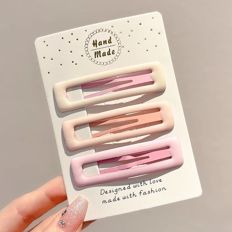 Dopamina lindos clips de cabello para niños simple frente rosa cejas BB clips de alto nivel sentido lateral clip de cabello tocado