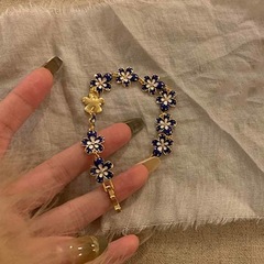 高颜値中古ヴィンテージ軽豪華小衆レトロ精致ブレスレット閨蜜手飾り花デザインジュエリー