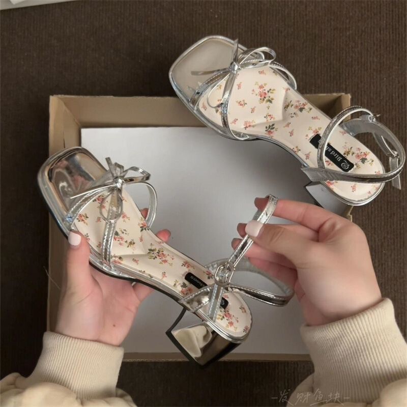Chanel-Style French Retro Roman Open-Toe High-Heeled Sandals for Women, Versatile and Comfortable Chanel-Style French Retro Roman Open-Toe High-Heeled Sandals for Women, Versatile and Comfortable