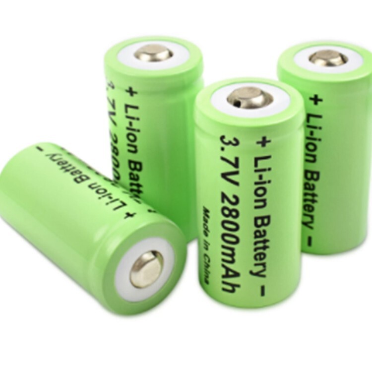 Factory Supply Amazon Cross-border E-commerce 16340 Lithium Battery 3.7V 2800 mA Green Electric Toothbrush Charge