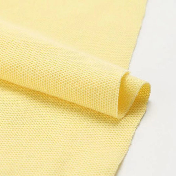 in stock pearl cloth 180g spring and summer breathable quick-drying polo shirt school uniform T-shirt fabric pearl mesh fabric