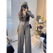 今年流行漂亮小个子时尚搭配一整套2024新款女装秋冬季穿搭两件套