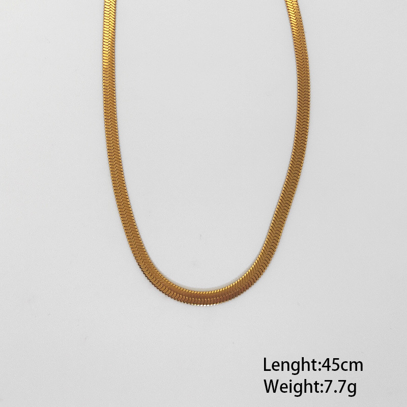 7g Weight Necklace Classification 304 Stainless Steel Chain Material 1 Piece Quantity Holiday, Daily Occasion 304 Stainless Steel Material Geometric Pattern Women's Gender Plating Design Simple Style Style Wholesale Jewelry Simple Style Geometric 304 Stainless Steel Plating Stainless Steel Necklaces 3