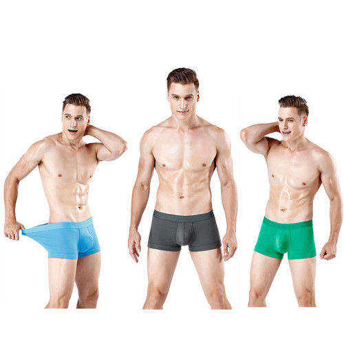 Trendy and personalized pure cotton men's ring boxer briefs low-waist sexy sports U-shaped simple boxer briefs