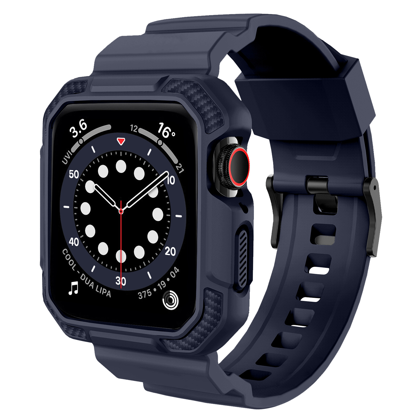 適用apple手錶錶帶磨砂一體錶帶TPU蘋果錶帶iWatch1-6代方扣腕帶
