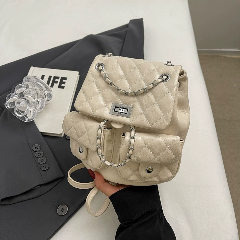 Рюкзак, односторонняя сумка, модная вместительная плеч bag, корейский стиль, стиль Шанель, городской стиль