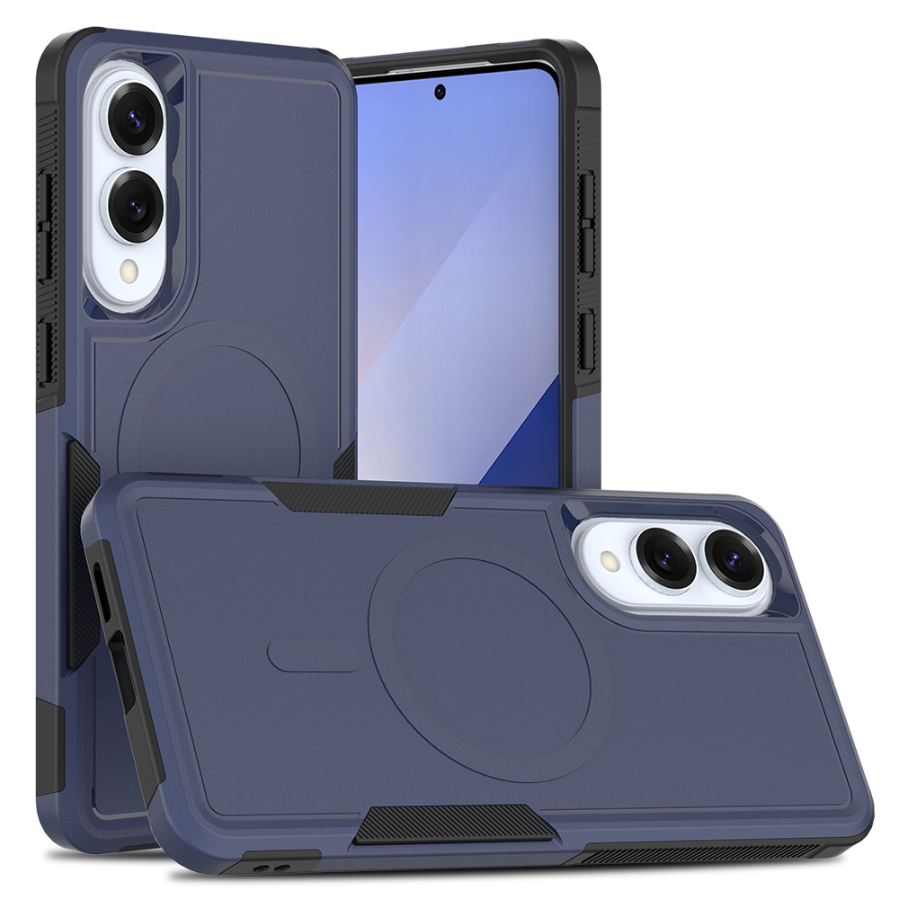 Adaptación transfronteriza Samsung S25 EDGE navegación absorción magnética 2 en 1 caja de teléfono móvil anti-caída pc + tpu cubierta protectora gruesa