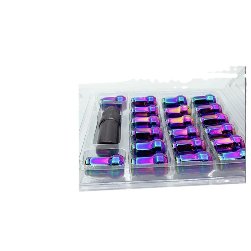 Tuerca de neumático modificada del automóvil, tuerca de la rueda, tuerca de la rueda, tapa de rosca, rueda de siete esquinas exterior, tuerca de neumático, siete lados pequeños