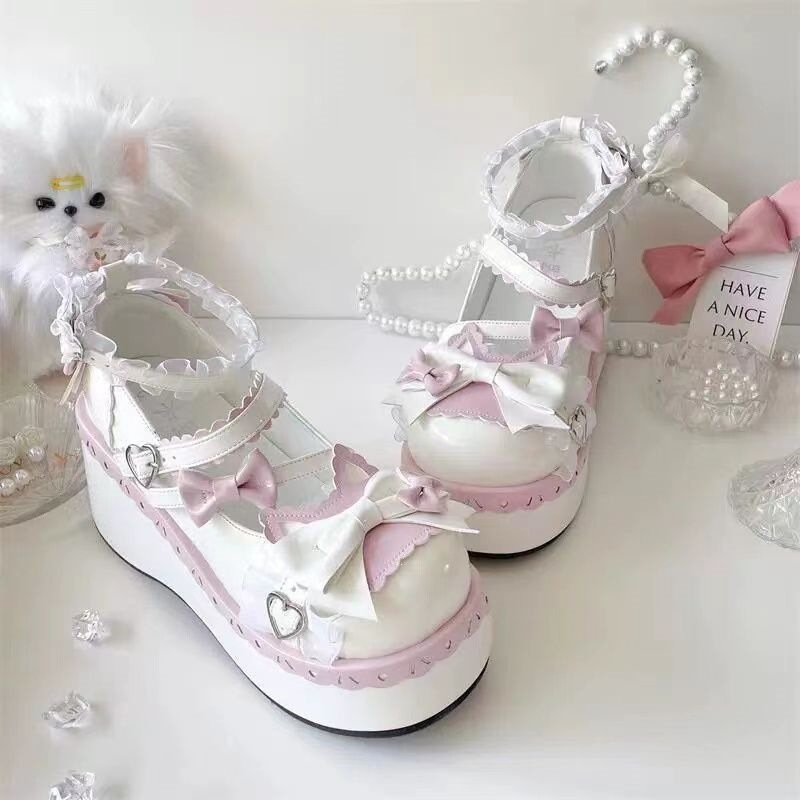 Doll-style Lolita shoes for soft girl look, sweet and cute Lolita shoes, JK platform sole small leather shoes, y2k sweet style