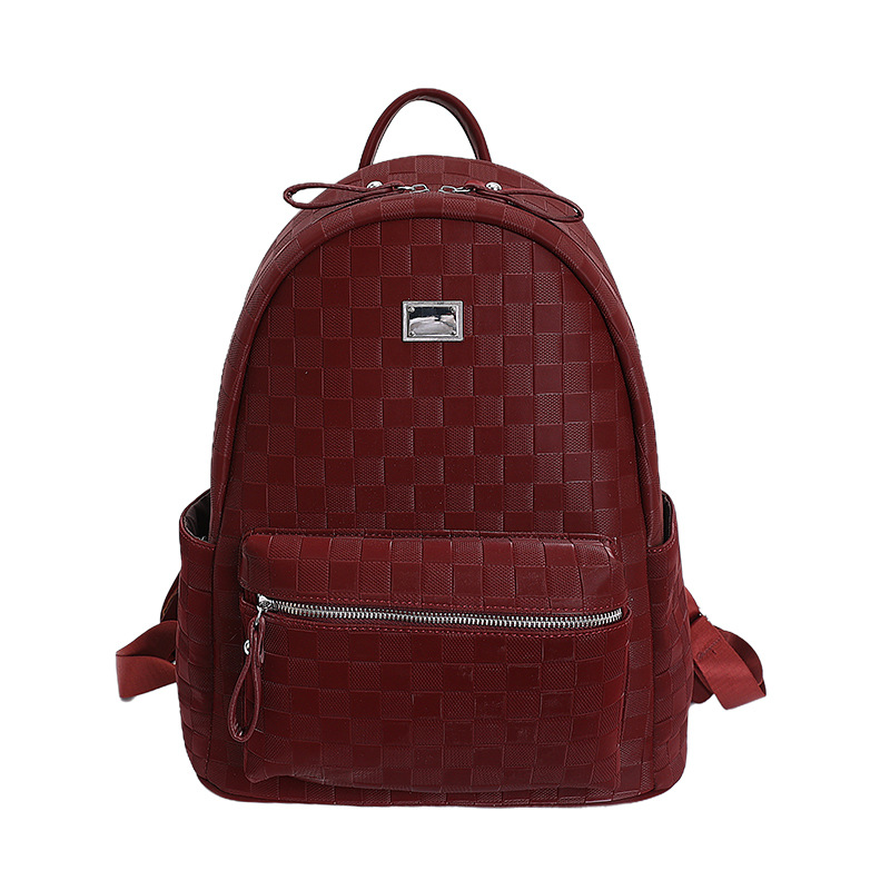 Mochila de moda coreana de mesa de ajedrez, mochila de viaje de gran capacidad para mujeres, 2026 nueva mochila universitaria