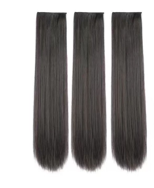 Peruca de cabello largo de mujer tipo tres piezas de imitación de cabello humano largo ondulado cabello largo recto flojo aumento de cabello invisible extensión de cabello sin rastro
