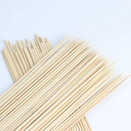 Wholesale factory packed disposable bamboo skewers 4.0MM bamboo skewers for lamb kebabs, tanghulu, and candy skewers