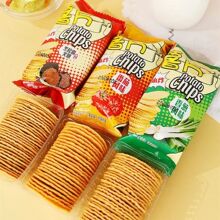 薯味薄脆饼干膨化食品番茄香葱黑松露风味网红休闲零食厂家代发