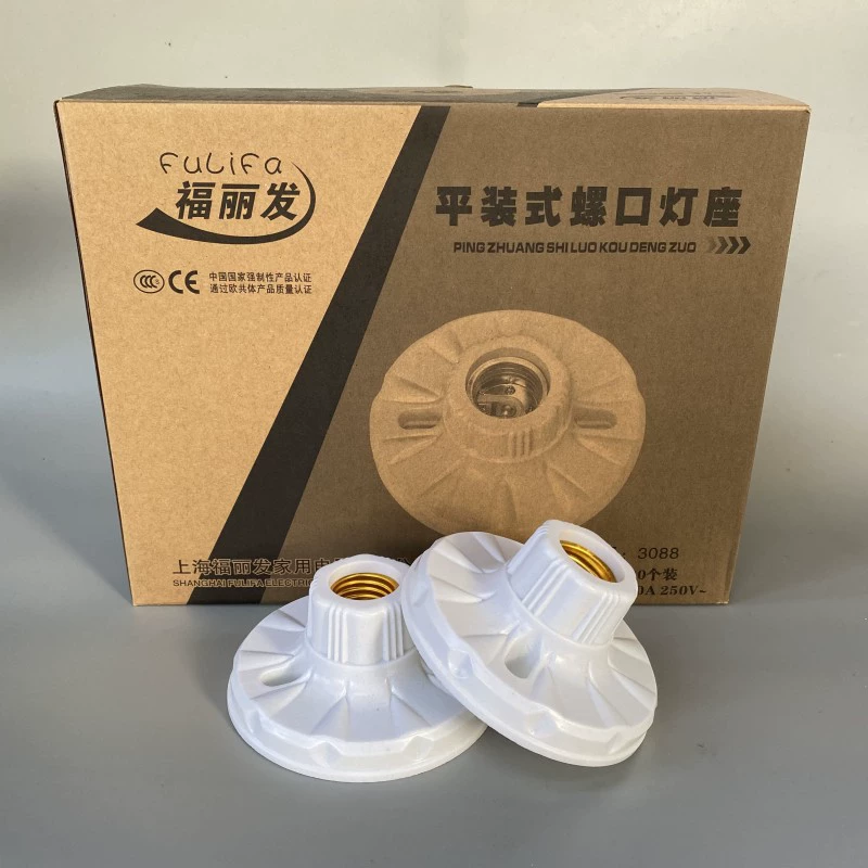 Высококачественная очень большая плоская головка с резьбовой головкой для лампы E27, энергосберегающая лампа накаливания, светодиодный потолочный светильник с открытым креплением, расширяющимся утолщением