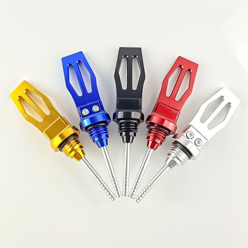 Cross-Border Popular Motorcycle Accessories Modified Cnc Aluminum Alloy Scissor-Style Oil Dipstick Gy6 Oil Measuring Stick Decorative Cover Cross-Border Popular Motorcycle Accessories Modified Cnc Aluminum Alloy Scissor-Style Oil Dipstick Gy6 Oil Measuring Stick Decorative Cover