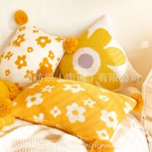 ins风流苏针织抱枕套办公室沙发靠垫腰枕汽车靠枕家用针织大抱枕