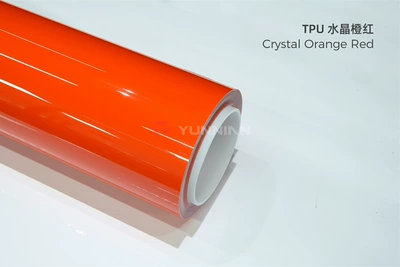 Auto Color Change Film — cross-border direct sales, factory wholesale - tpu-crystal-orange-red-15215m
